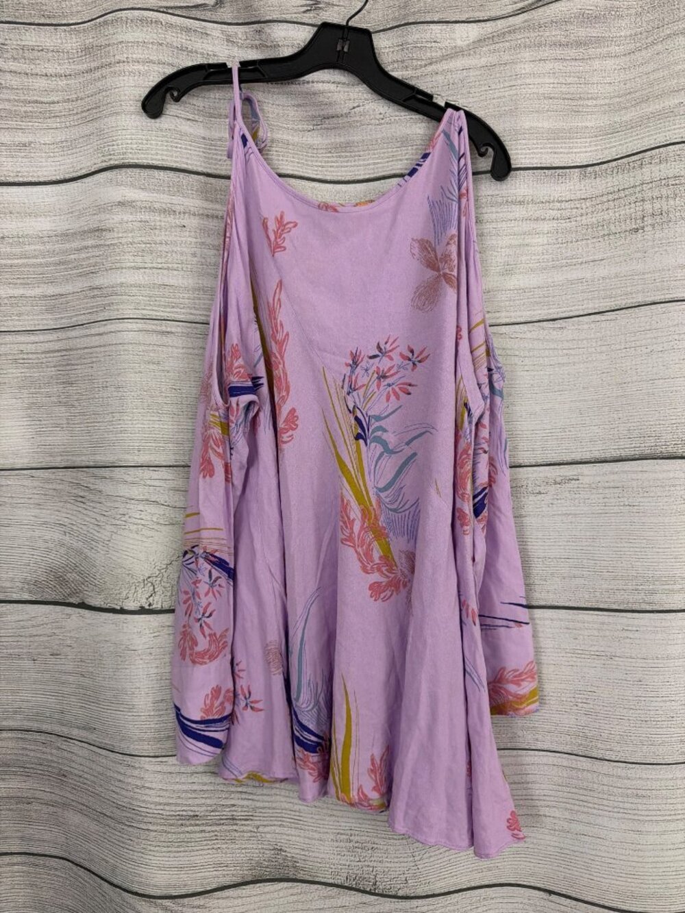 Free People Clear Skies Cold Shoulder Floral Tunic Size M